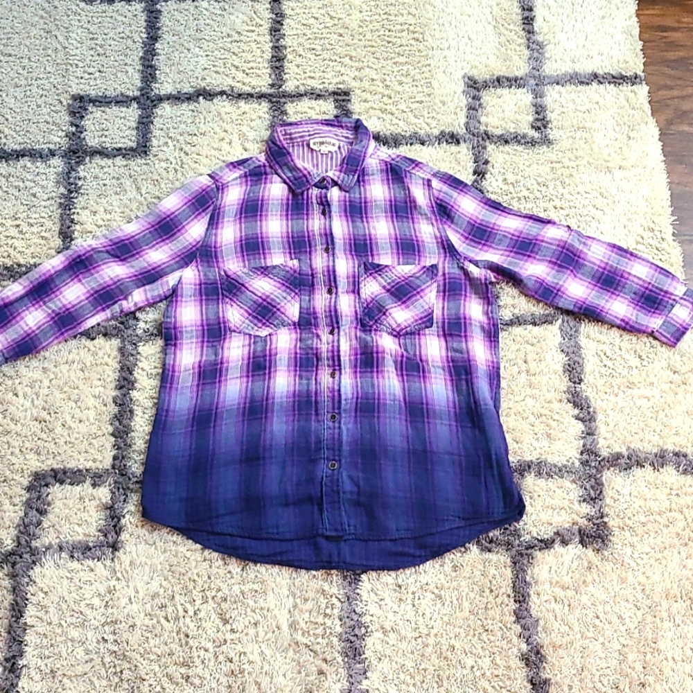 Faded Purple Hydraulic Flannel Size Med